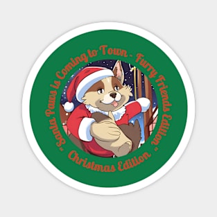 "Santa Paws is Coming to Town" Magnet